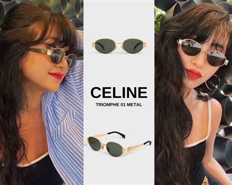 celine triomphe 01 sunglasses metal|Women's Triomphe metal 01 sunglasses in metal .